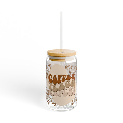 Coffee teach repeat sipper glass